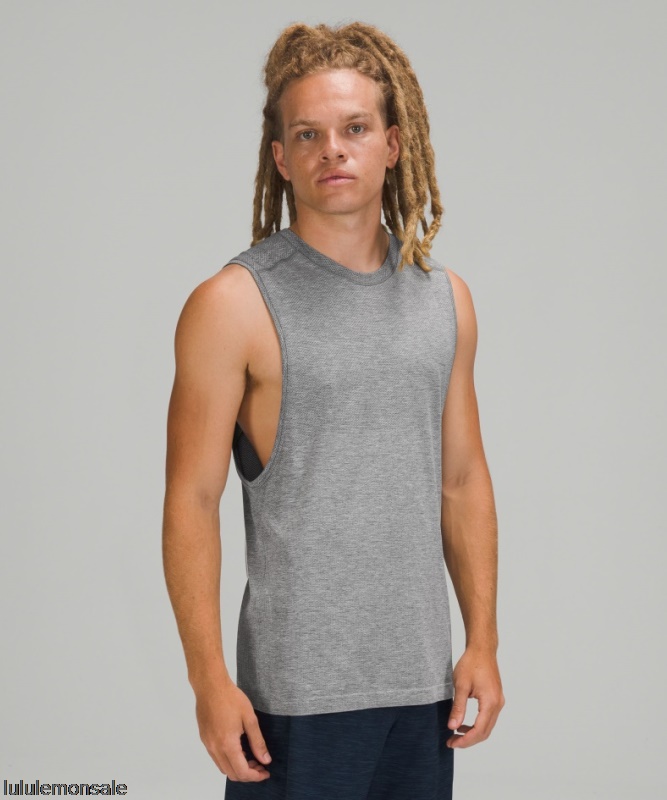 Lululemon Deutschland DELULU973 | Lululemon Deutschland Slate Metal Vent Tech ärmelloses Shirt 20
